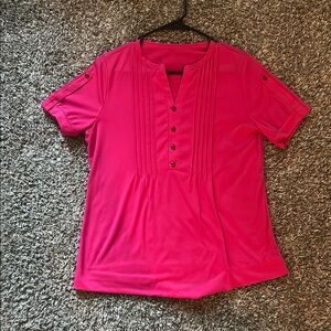 Pink Button-Down Women's Top